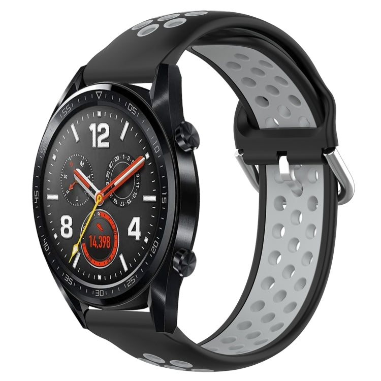 22mm Clasp Two Color Sport Wrist Strap Watchband, For Huawei Watch GT 46mm / 42mm