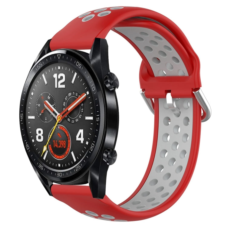 22mm Clasp Two Color Sport Wrist Strap Watchband, For Huawei Watch GT 46mm / 42mm