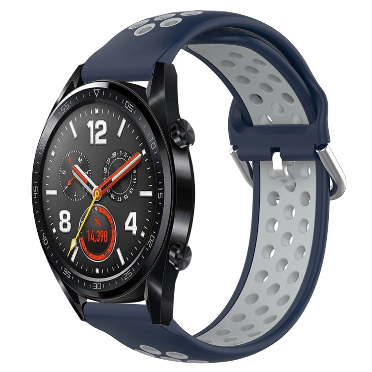 22mm Clasp Two Color Sport Wrist Strap Watchband, For Huawei Watch GT 46mm / 42mm