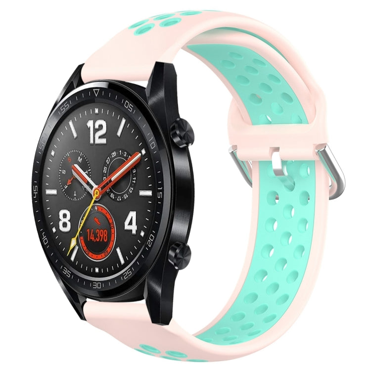 22mm Clasp Two Color Sport Wrist Strap Watchband, For Huawei Watch GT 46mm / 42mm