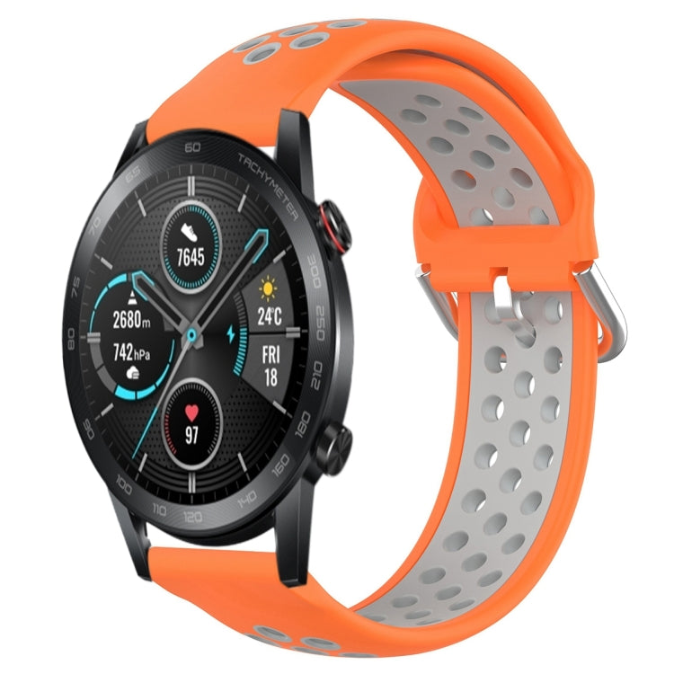 22mm Clasp Two Color Sport Wrist Strap Watchband, For Huawei Honor Magic Watch 2 46mm