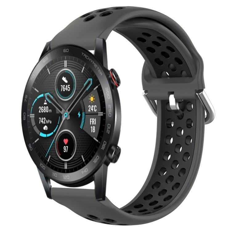 22mm Clasp Two Color Sport Wrist Strap Watchband, For Huawei Honor Magic Watch 2 46mm