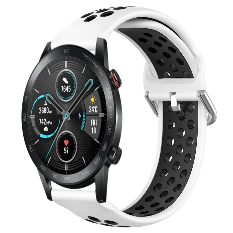 22mm Clasp Two Color Sport Wrist Strap Watchband, For Huawei Honor Magic Watch 2 46mm
