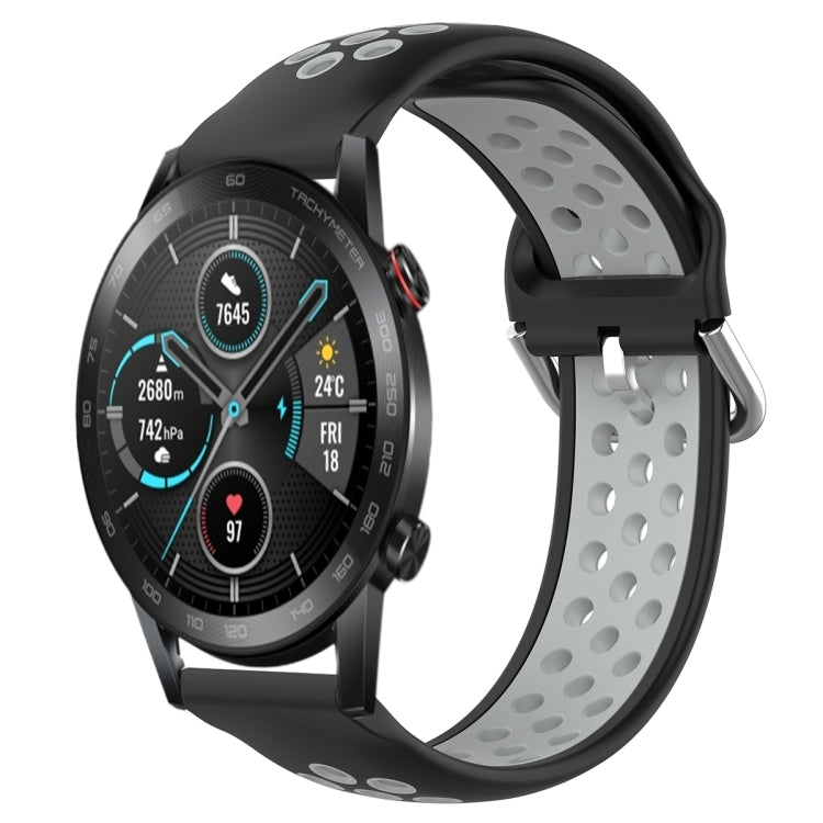 22mm Clasp Two Color Sport Wrist Strap Watchband, For Huawei Honor Magic Watch 2 46mm