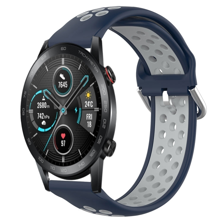 22mm Clasp Two Color Sport Wrist Strap Watchband, For Huawei Honor Magic Watch 2 46mm