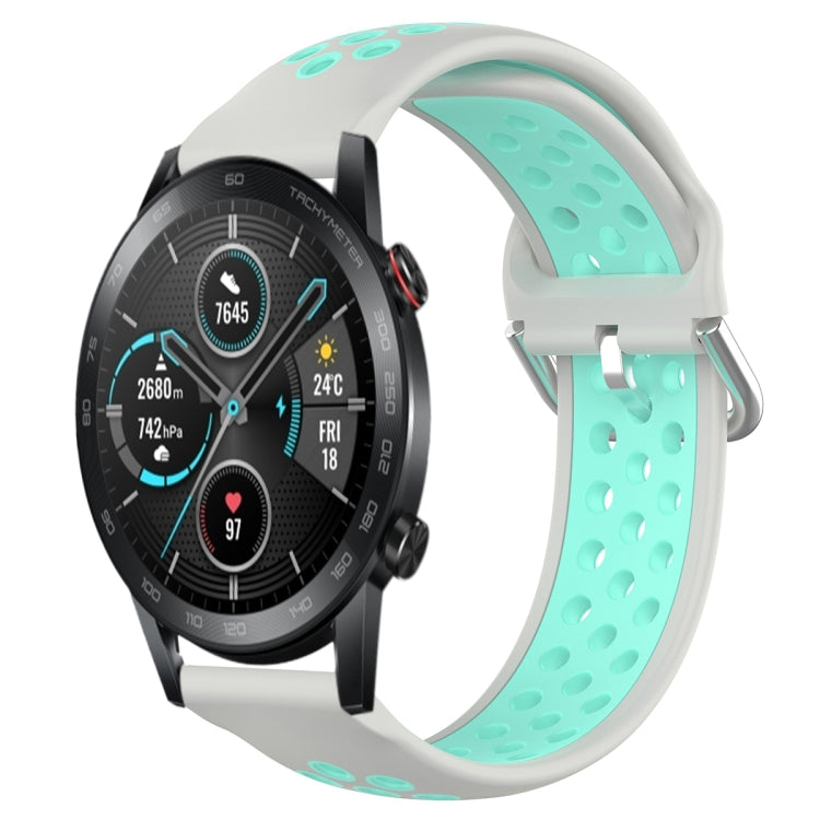 22mm Clasp Two Color Sport Wrist Strap Watchband, For Huawei Honor Magic Watch 2 46mm