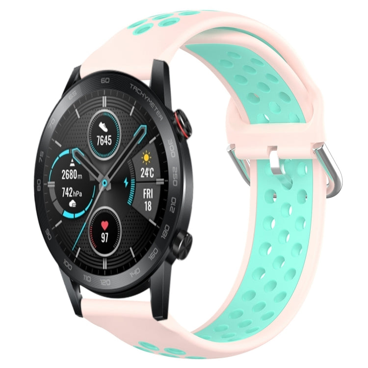 22mm Clasp Two Color Sport Wrist Strap Watchband, For Huawei Honor Magic Watch 2 46mm