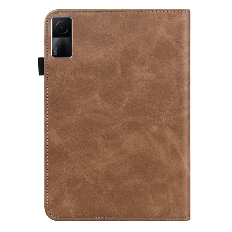 Solid Color Embossed Striped Leather Case, For Xiaomi Redmi Pad 10.61 2022