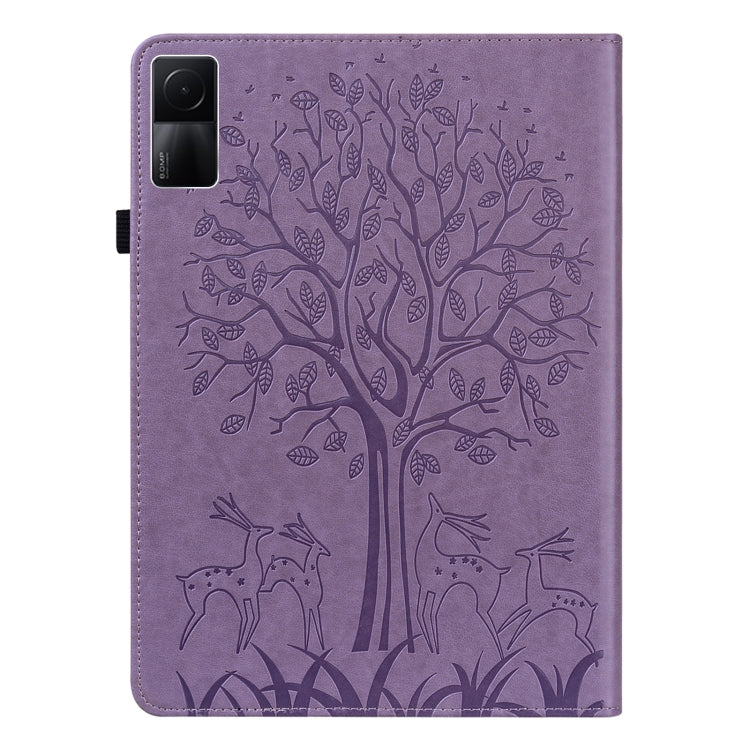 Tree & Deer Pattern Pressed Printing Leather Tablet Case, For Xiaomi Redmi Pad 10.61 2022