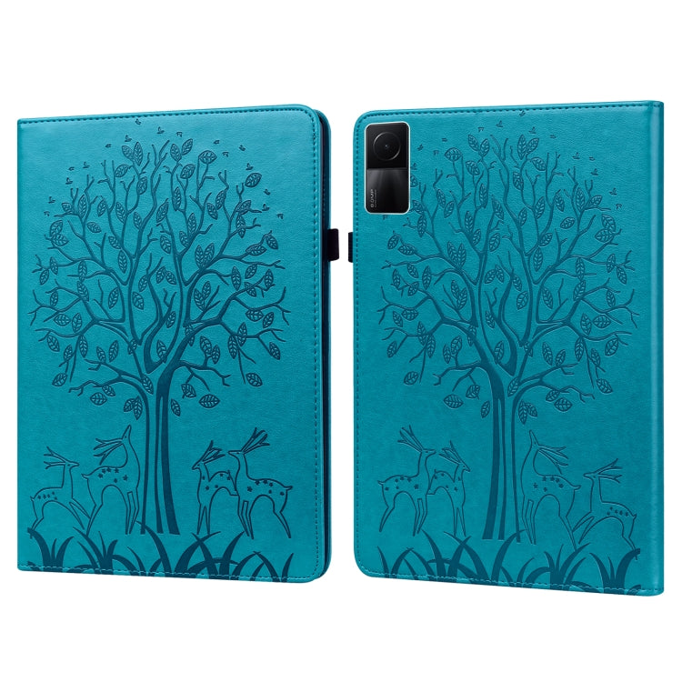 Tree & Deer Pattern Pressed Printing Leather Tablet Case, For Xiaomi Redmi Pad 10.61 2022