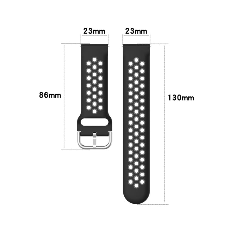 For Fitbit Versa 2 / Versa / Versa Lite 23mm Clasp Two Color Sport Wrist Strap Watchband