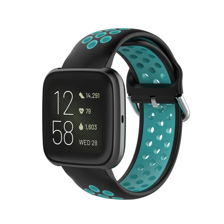 For Fitbit Versa 2 / Versa / Versa Lite 23mm Clasp Two Color Sport Wrist Strap Watchband