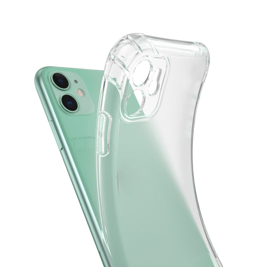 Close-up of sound conversion hole detail on transparent TPU iPhone 11 Pro shockproof protective case