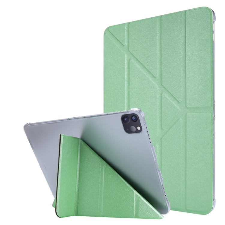 Silk Texture Horizontal Deformation Flip Leather Case with Three-folding Holder