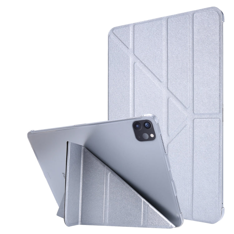 Silk Texture Horizontal Deformation Flip Leather Case with Three-folding Holder