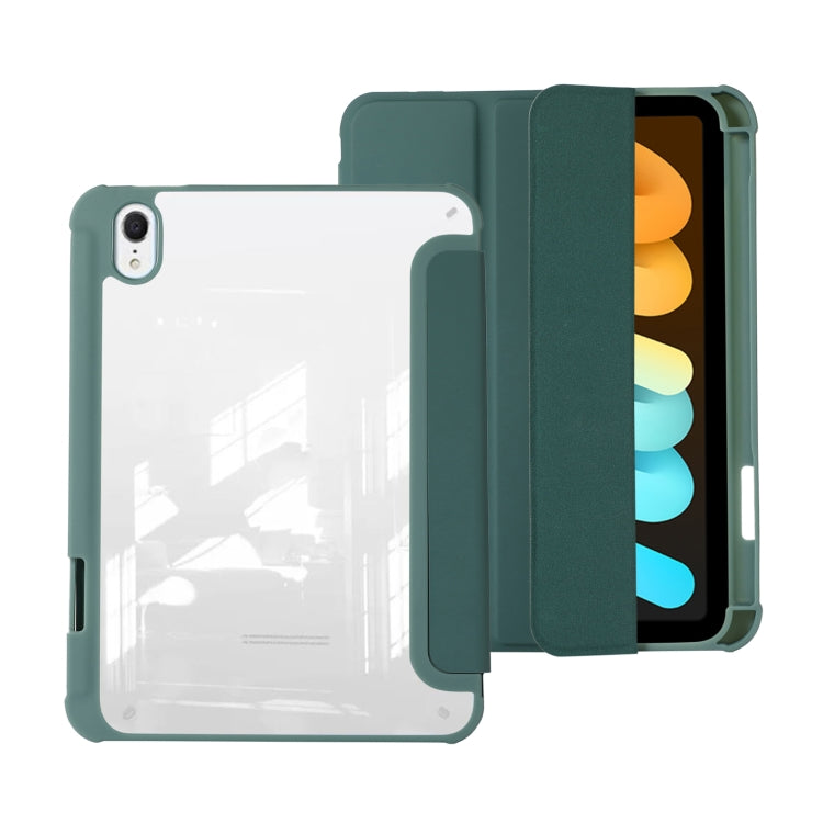 Étui en cuir acrylique pliable en 3 parties pour iPad mini 2024/mini 6
