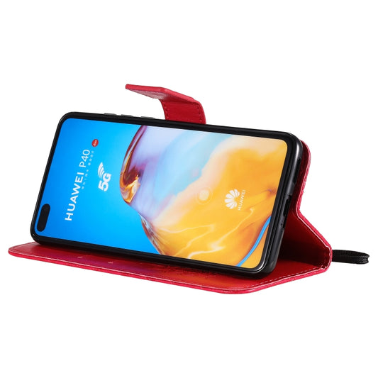 Multi-function sunflower PU case Huawei P40 Pro with lanyard attachment point