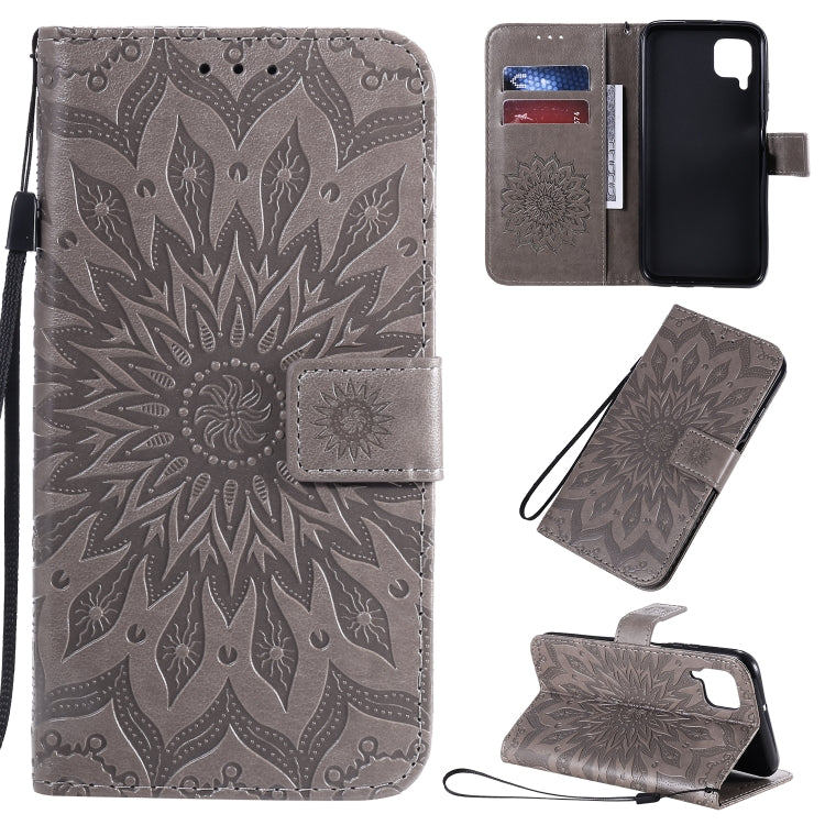 Pressed Printing Sunflower Pattern Horizontal Flip PU Leather Case with Holder & Card Slots & Wallet & Lanyard, For Huawei P40, For Huawei P40 Pro, For Huawei P40 Lite / Nova 6 se