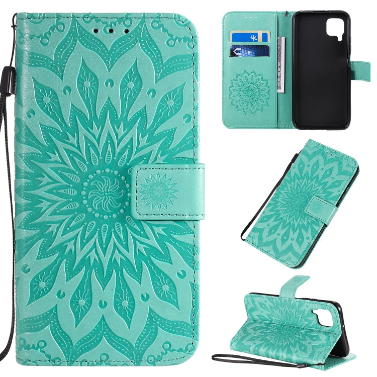 Pressed Printing Sunflower Pattern Horizontal Flip PU Leather Case with Holder & Card Slots & Wallet & Lanyard, For Huawei P40, For Huawei P40 Pro, For Huawei P40 Lite / Nova 6 se
