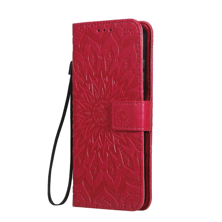 Pressed Printing Sunflower Pattern Horizontal Flip PU Leather Case with Holder & Card Slots & Wallet & Lanyard, For Huawei Enjoy 10e, For Galaxy A01, For Galaxy A21