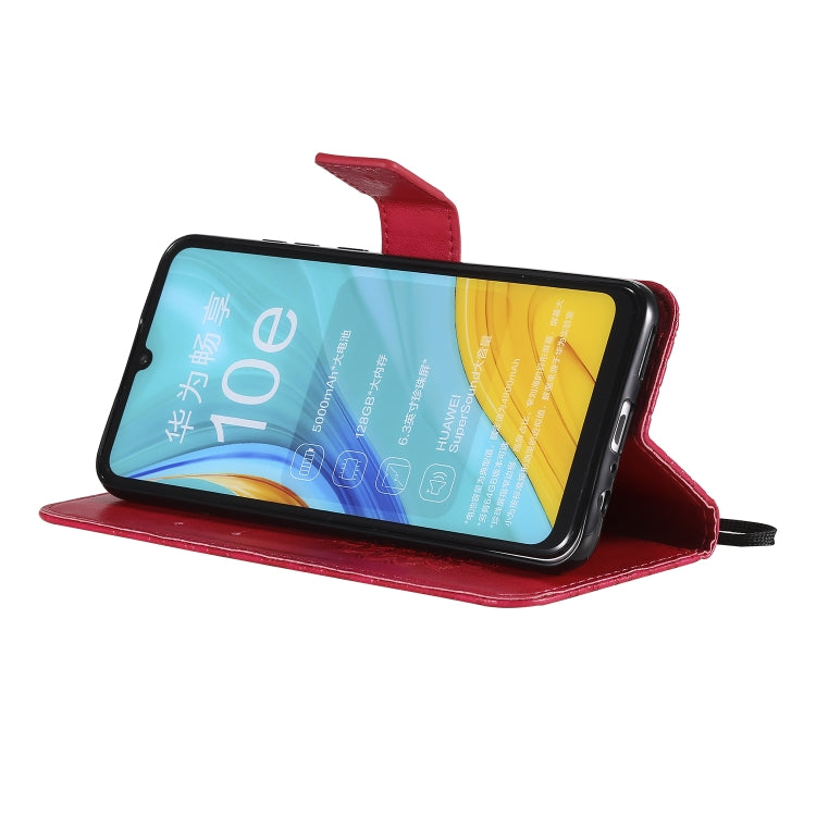 Pressed Printing Sunflower Pattern Horizontal Flip PU Leather Case with Holder & Card Slots & Wallet & Lanyard, For Huawei Enjoy 10e, For Galaxy A01, For Galaxy A21
