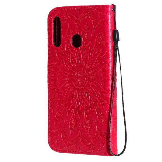 PU leather sunflower design Galaxy A91 M80S S10 Lite case with magnetic closure detail