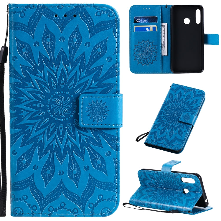 Pressed Printing Sunflower Pattern Horizontal Flip PU Leather Case with Holder & Card Slots & Wallet & Lanyard, For Galaxy A70e, For Galaxy A81 / M60S / Note10 Lite, For Galaxy A91 / M80S / S10 Lite