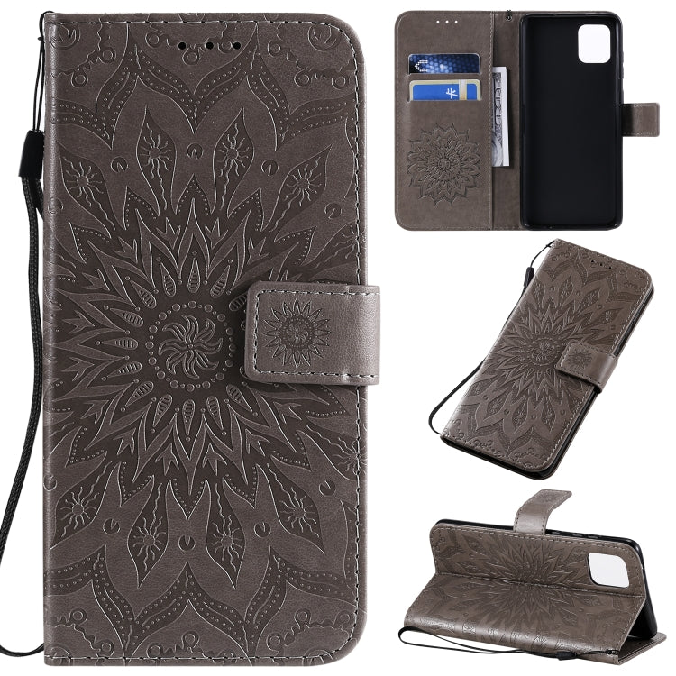 Pressed Printing Sunflower Pattern Horizontal Flip PU Leather Case with Holder & Card Slots & Wallet & Lanyard, For Galaxy A70e, For Galaxy A81 / M60S / Note10 Lite, For Galaxy A91 / M80S / S10 Lite