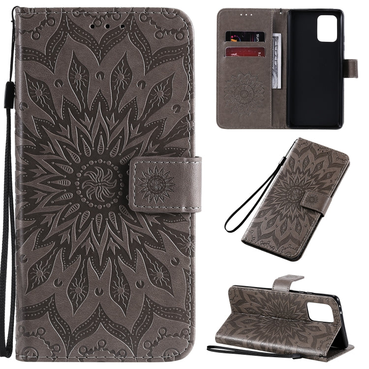 Pressed Printing Sunflower Pattern Horizontal Flip PU Leather Case with Holder & Card Slots & Wallet & Lanyard, For Galaxy A70e, For Galaxy A81 / M60S / Note10 Lite, For Galaxy A91 / M80S / S10 Lite