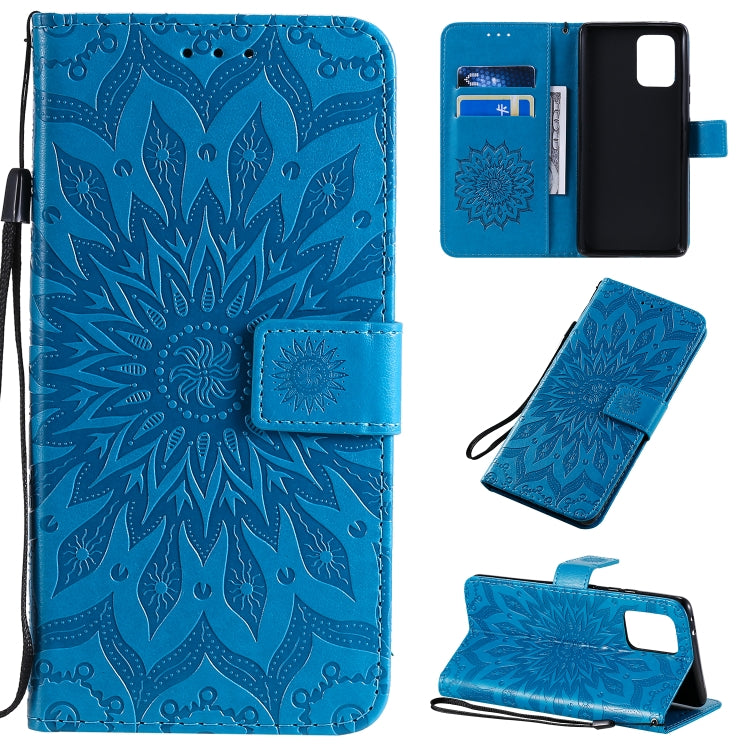 Pressed Printing Sunflower Pattern Horizontal Flip PU Leather Case with Holder & Card Slots & Wallet & Lanyard, For Galaxy A70e, For Galaxy A81 / M60S / Note10 Lite, For Galaxy A91 / M80S / S10 Lite