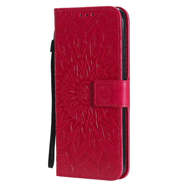 Pressed Printing Sunflower Pattern Horizontal Flip PU Leather Case with Holder & Card Slots & Wallet & Lanyard, For Galaxy M11, For Galaxy M31