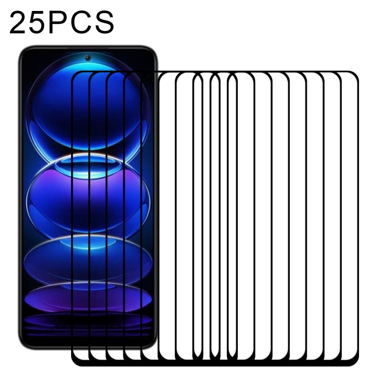25pcs Full Glue Full Screen Tempered Glass Film