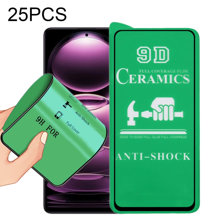 25pcs 9D Full Screen Full Glue Ceramic Film