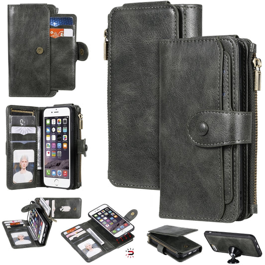 Retro leather flip case with magnetic closure and card slots for iPhone 6 7 8 X XS XR XS Max