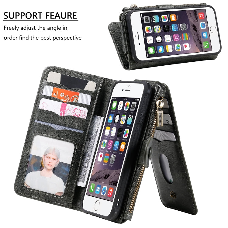 Multifunctional Retro Detachable Magnetic Horizontal Flip Leather Case with Card Slots & Holder & Wallet & Photo Frame, For iPhone 6 / 7 / 8, For iPhone X / XS, For iPhone XR, For iPhone XS Max