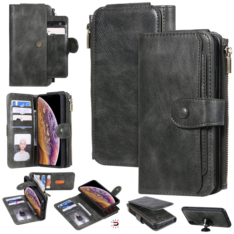 Multifunctional Retro Detachable Magnetic Horizontal Flip Leather Case with Card Slots & Holder & Wallet & Photo Frame, For iPhone 6 / 7 / 8, For iPhone X / XS, For iPhone XR, For iPhone XS Max