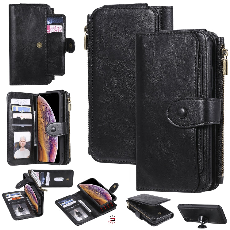 Multifunctional Retro Detachable Magnetic Horizontal Flip Leather Case with Card Slots & Holder & Wallet & Photo Frame, For iPhone 6 / 7 / 8, For iPhone X / XS, For iPhone XR, For iPhone XS Max