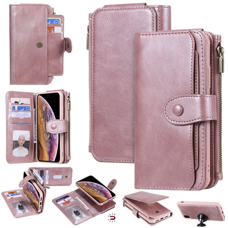 Multifunctional Retro Detachable Magnetic Horizontal Flip Leather Case with Card Slots & Holder & Wallet & Photo Frame, For iPhone 6 / 7 / 8, For iPhone X / XS, For iPhone XR, For iPhone XS Max