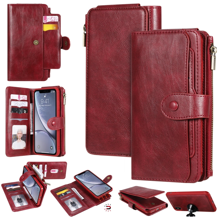 Multifunctional Retro Detachable Magnetic Horizontal Flip Leather Case with Card Slots & Holder & Wallet & Photo Frame, For iPhone 6 / 7 / 8, For iPhone X / XS, For iPhone XR, For iPhone XS Max
