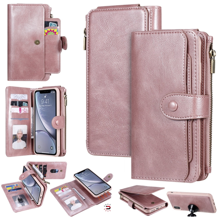 Multifunctional Retro Detachable Magnetic Horizontal Flip Leather Case with Card Slots & Holder & Wallet & Photo Frame, For iPhone 6 / 7 / 8, For iPhone X / XS, For iPhone XR, For iPhone XS Max