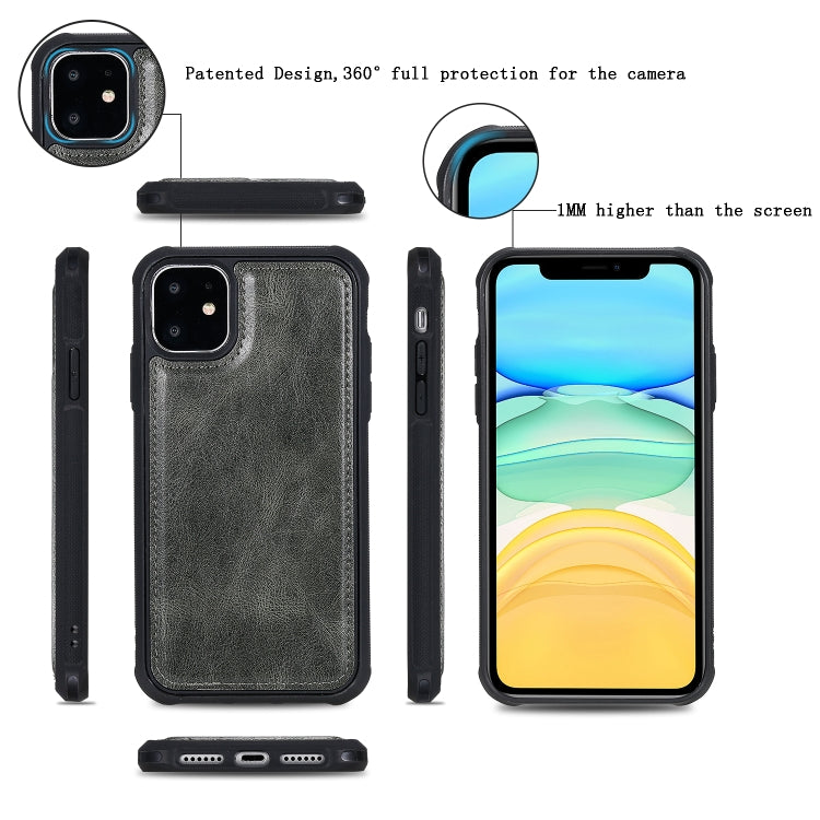 E-Comfort Retro Leather Flip Case iPhone 11, Card Slots and Stand