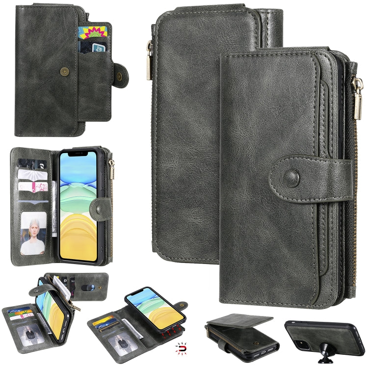 E-Comfort Retro Leather Flip Case iPhone 11, Card Slots and Stand
