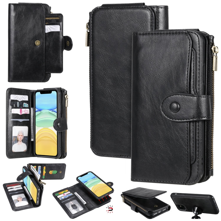E-Comfort Retro Leather Flip Case iPhone 11, Card Slots and Stand