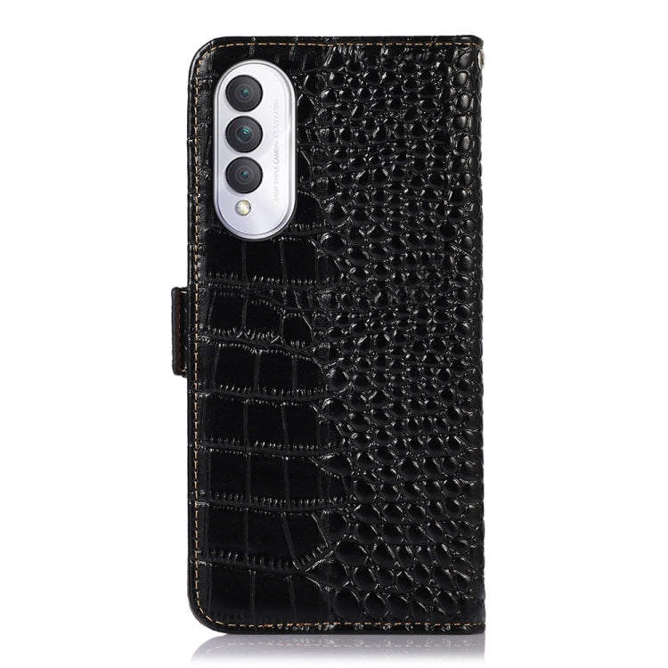 Crocodile Top Layer Cowhide Leather Phone Case, For Honor X20 SE, For Xiaomi Redmi A1+, For Samsung Galaxy A14 5G