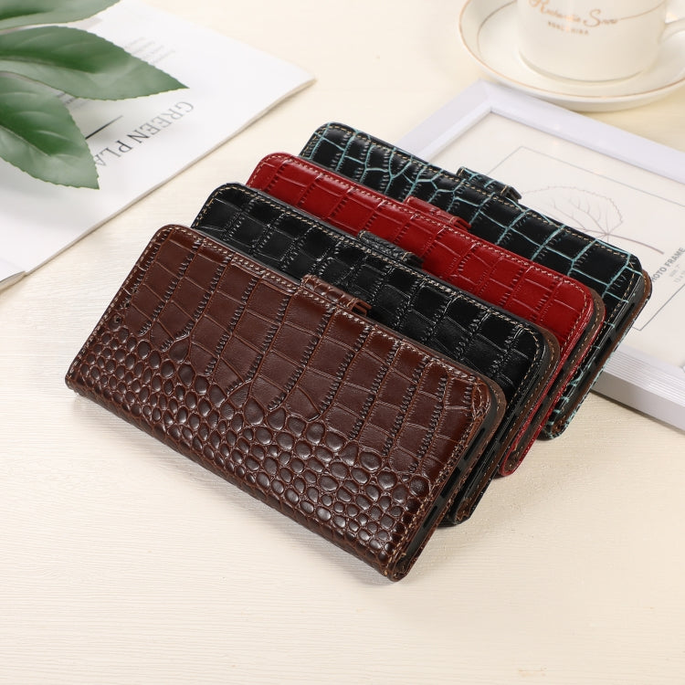 Crocodile Top Layer Cowhide Leather Phone Case, For Honor X20 SE, For Xiaomi Redmi A1+, For Samsung Galaxy A14 5G