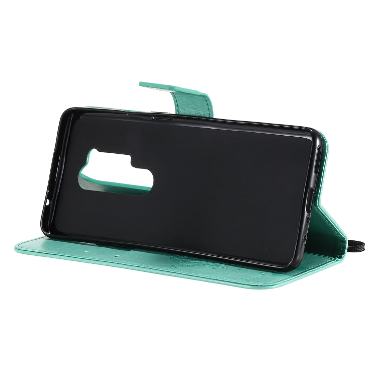 Tree & Cat Pattern Pressed Printing Horizontal Flip PU Leather Case with Holder & Card Slots & Wallet & Lanyard, For OnePlus 8 Pro, For OnePlus 8