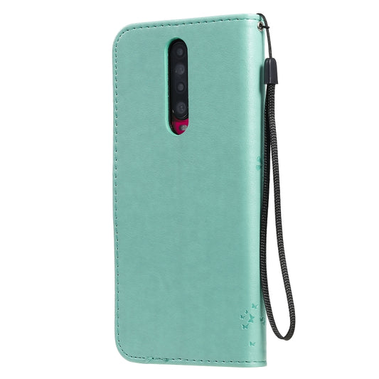 Back cover angle displaying full tree and cat pattern on Huawei P40 Lite case