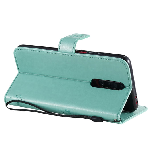 Protective stand holder position for tree cat patterned PU leather Huawei case
