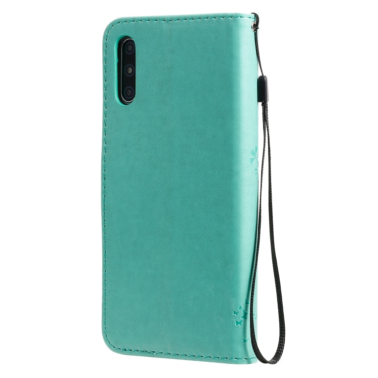 Tree & Cat Pattern Pressed Printing Horizontal Flip PU Leather Case with Holder & Card Slots & Wallet & Lanyard, For Huawei Enjoy 10e, For Motorola Moto E7