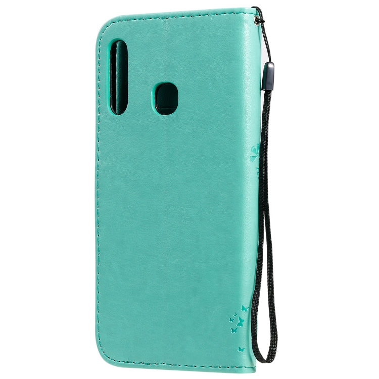 Tree & Cat Pattern Pressed Printing Horizontal Flip PU Leather Case with Holder & Card Slots & Wallet & Lanyard, For Galaxy A70e, For Galaxy A81 / M60S